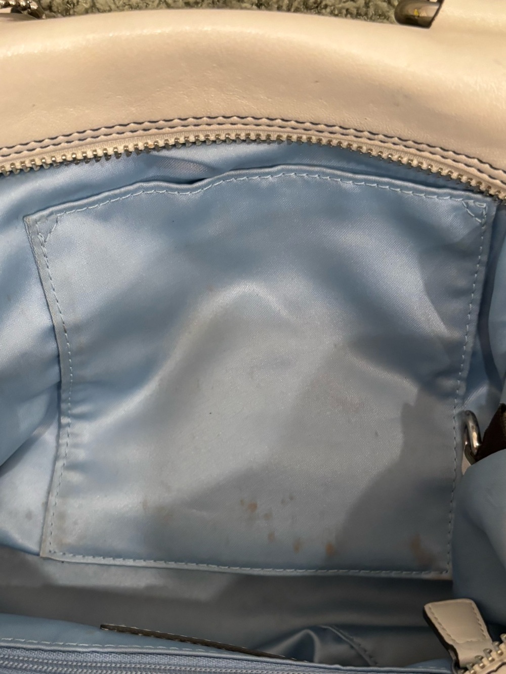 Coach Madison Op Art kat Sabrina Satchel Signature Tote Monogram Canvas Silver - Picture 9 of 10